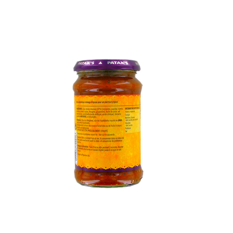 Curry paste extra hot PATAK'S 283g Royaume-Uni Curry paste extra hot PATAK'S 283g Royaume-Uni