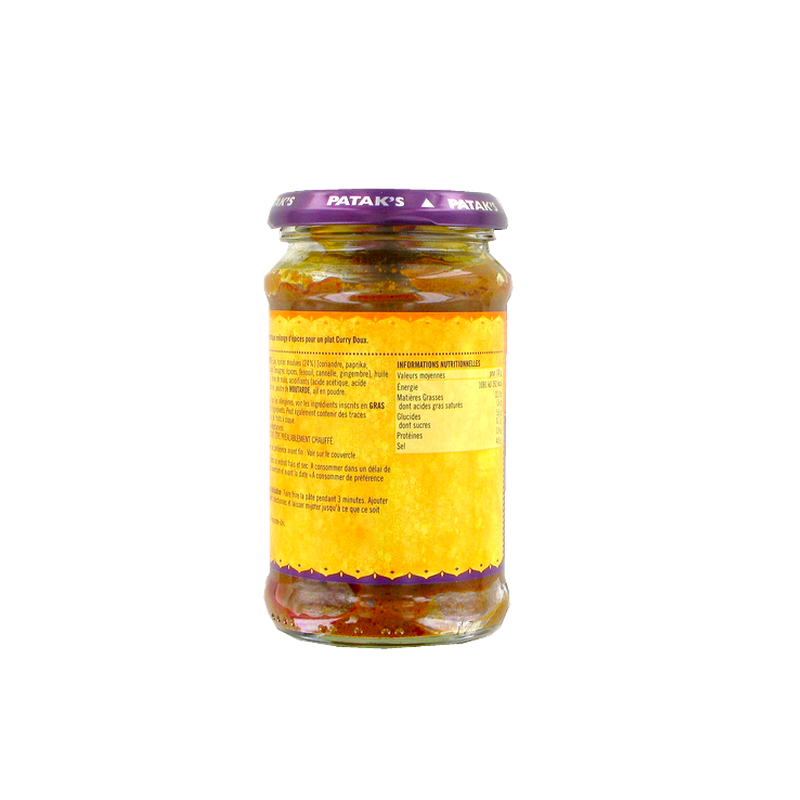 Curry paste mild PATAK'S 283g Royaume-Uni