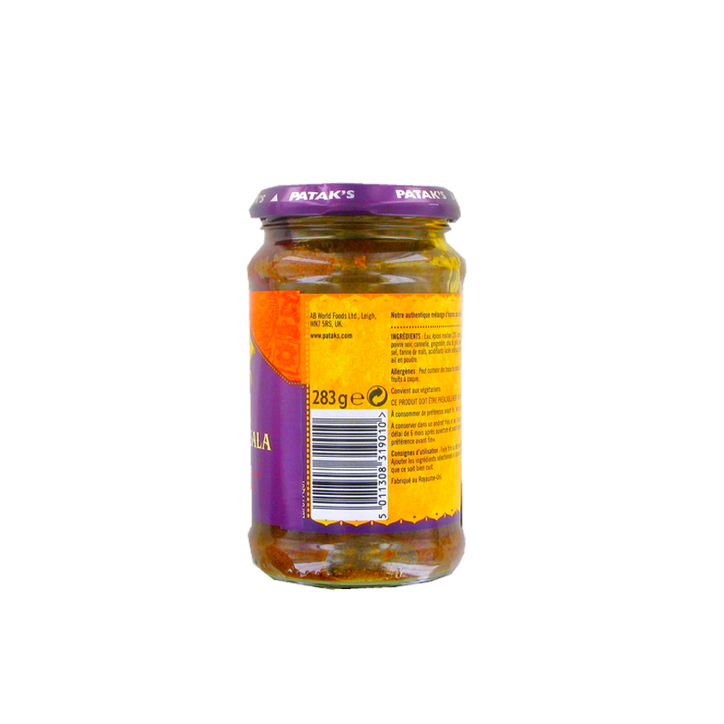 Garam Masala paste PATAK'S 283g Royaume-Uni Garam Masala paste PATAK'S 283g Royaume-Uni