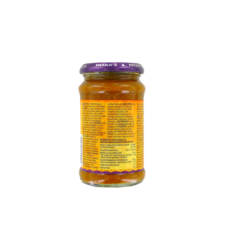 Korma paste PATAK'S 290g Royaume-Uni Korma paste PATAK'S 290g Royaume-Uni