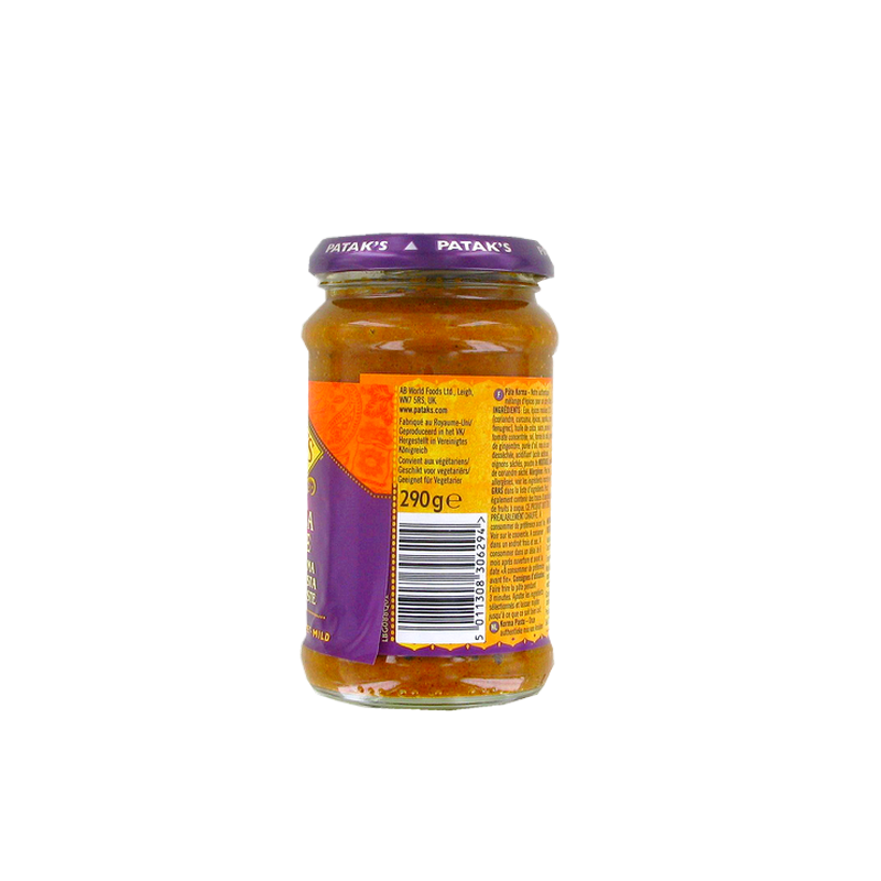 Korma paste PATAK'S 290g Royaume-Uni Korma paste PATAK'S 290g Royaume-Uni
