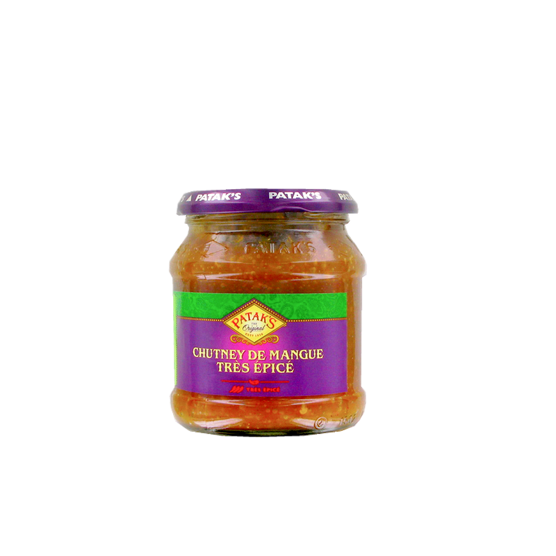Hot Mango chutney PATAK'S 340g Royaume-Uni Hot Mango chutney PATAK'S 340g Royaume-Uni