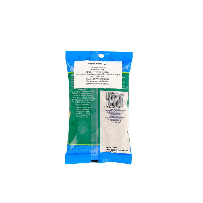 Coriandre Dhania entier TRS 100g Inde