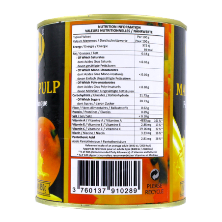Fruchtfleisch der mango Kesar ANJU 850ml Vereinigtes Königreich