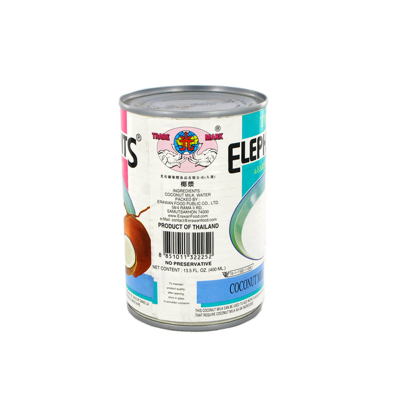 Lait de coco ELEPHANTS 400ml Thailande Lait de coco ELEPHANTS 400ml Thailande