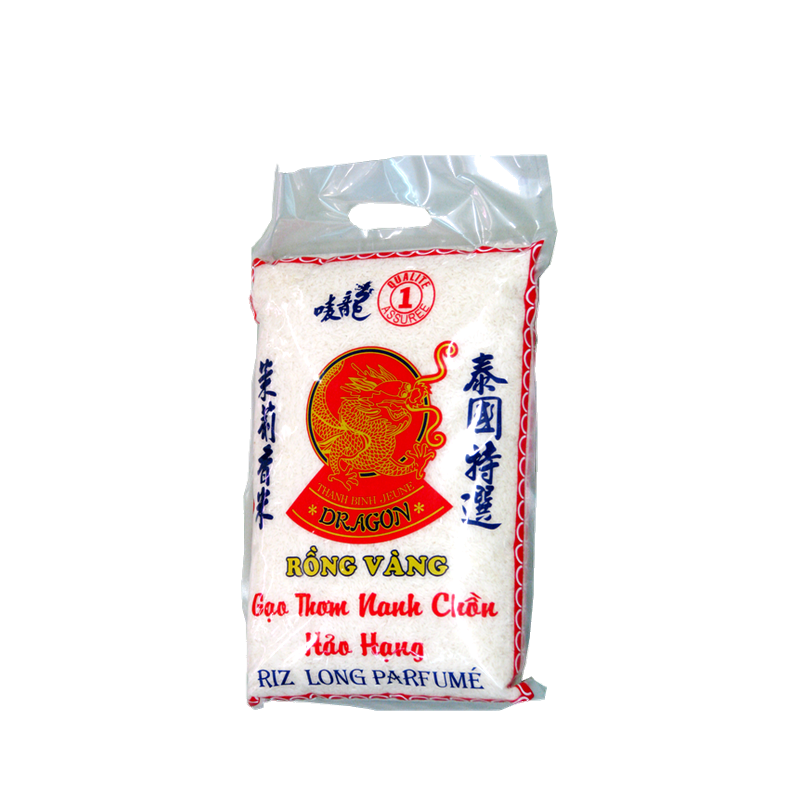 Riz long parfumé Dragon Or Nouvel Récolte 2020 5kg Thailande Riz long parfumé Dragon Or Nouvel Récolte 2020 5kg Thailande