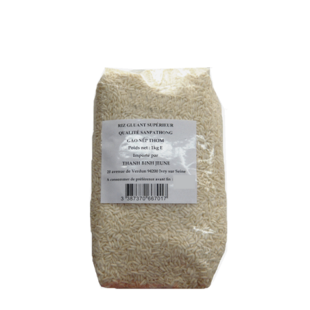 Gạo nếp thơm Sanpathong RỒNG VÀNG 1kg Thái Lan