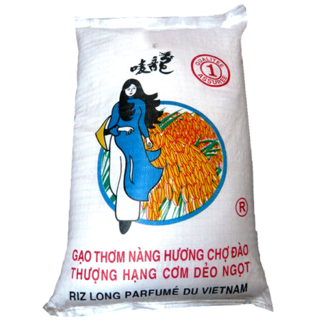 Riz long parfumé sans résidus de pesticides JEUNE FILLE variété ST24 18kgs Vietnam 2020