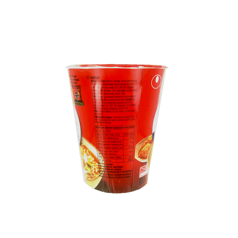 Soupe nouille Kim Chi ramen Cup NONGSHIM 75g Corée