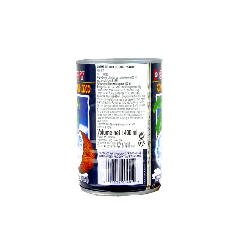 Creme de noix de coco SAVOY 400ml Thailande