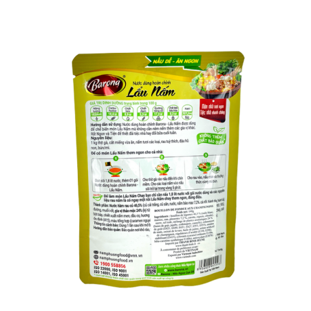 Base bouillon fondu champignon BARONA 40x140g Vietnam