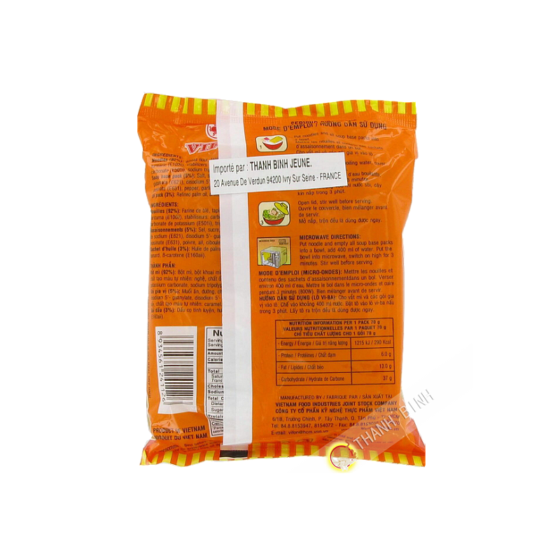 Soup noodle duck VIFON 70g Vietnam Soup noodle duck VIFON 70g Vietnam