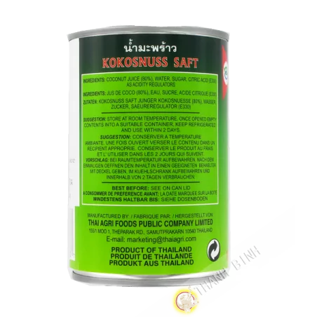 Jugo de coco natural AROY-D 400 ml de Tailandia